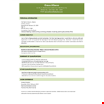Fresher Graduate Resume Format example document template