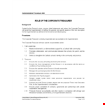 Corporate Treasurer Job Description - Budget, Board, Superintendent, Division - Ensures example document template
