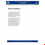 Create Eye-Catching Newspaper Headlines with Our Writing Template example document template