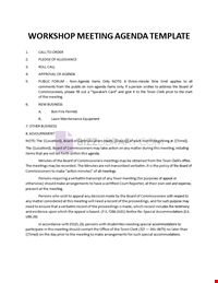 Workshop Marketing Agenda