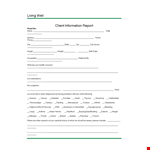 Client Information Report Template example document template
