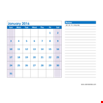 Monthly Calendar Pages example document template