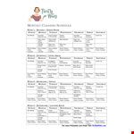 Monthly Cleaning example document template
