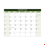 Google Docs Calendar example document template