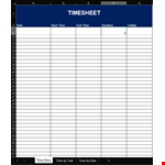 Easy-to-Use Timesheet Template example document template