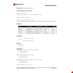 Sample Team Meeting Minutes Template Udefen example document template