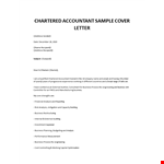 CA Accountant Cover letter template example document template