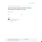 Safety Training Flow Chart Template example document template