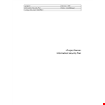 Security Policy Template for Addressing Information System Security example document template