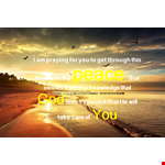 Sending Peace and Praying: Sympathy Message Template example document template 