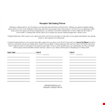Reception Seating Chart Template example document template