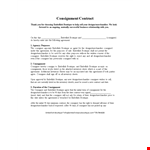 Consignment Agreement Template for Designs | Protect Your Merchandise example document template