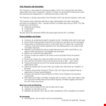 Club Treasurer Job Description example document template