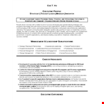 Executive Job Resume Sample example document template