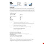 Entry Level Sales Representative Resume example document template
