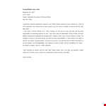 Factory Work Application Letter example document template