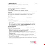 Sample Social Work Resume example document template