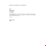 Employee Resignation Confirmation Letter Template example document template