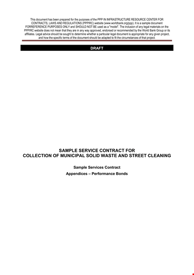 Sample Bidding Document for Service Contract 