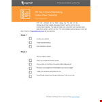 Inbound Marketing Action Plan Checklist | Get Started with a Short Website example document template