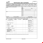 Insurance Acord Form example document template 