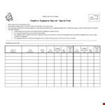 Employee Equipment Sign In Sheet Template | Track Equipment Borrowed with Initials example document template 