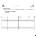 Employee Equipment Sign In Sheet Template | Track Equipment Borrowed with Initials example document template
