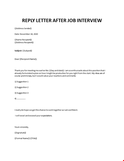 Follow Up Email After Interview