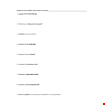 Examples and Outline for a College Letter of Recommendation example document template