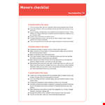 Your Ultimate Moving Checklist - Ensure a Stress-Free Move example document template