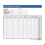 Vehicle Maintenance Log Template - Track and Manage Vehicle Maintenance, Repairs, and Total Costs example document template