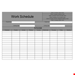Scheduling Template For Work example document template