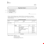 Generate Free Pay Check Stubs for Employees with Deductions | Julie's Paycheck example document template 