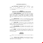 Streamline Your Partnership with a Professional Agreement Template | XYZ Company example document template 