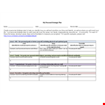 Identify and Achieve Your Personal Goals with Specific Deadlines example document template