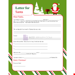 Merry Christmas Letter example document template 