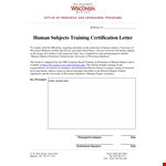 Training Certificate Letter Template example document template