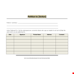 Create a Powerful Petition with our Action-oriented Signature Printed Petition Template example document template