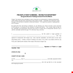 Consent for Employment Drug Testing - Employee Drug Test Form example document template