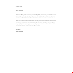 Email Job Offer example document template