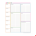 Organize Your Sunday Grocery Shopping with Our Produce List Template example document template