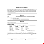 Renew Your Lease or Vacate-Don't Miss our Lease Renewal Notice example document template