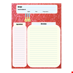 Create Your Own Cookbook with Our Template | Easy Kitchen & Recipe Organization example document template