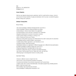 Manual Software Testing Fresher Resume example document template