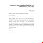 Immigration Letter - Get Your Visa Approved in Years with Our Optional Services example document template 