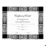 Death Certificate Sample example document template