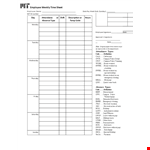 Employee Weekly Time Sheet Template example document template 