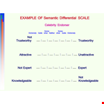 Semantic Differential Scale example document template