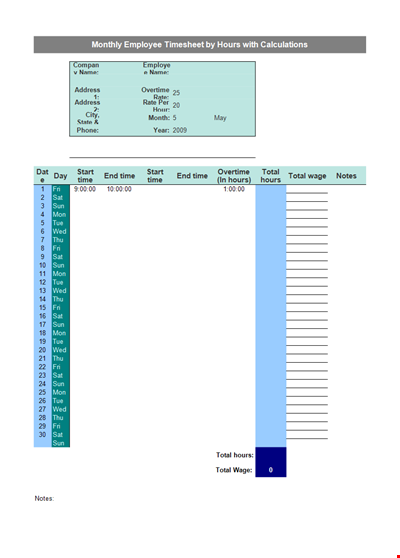 Efficient Timesheet Template for Accurately Tracking Hours - Download Now