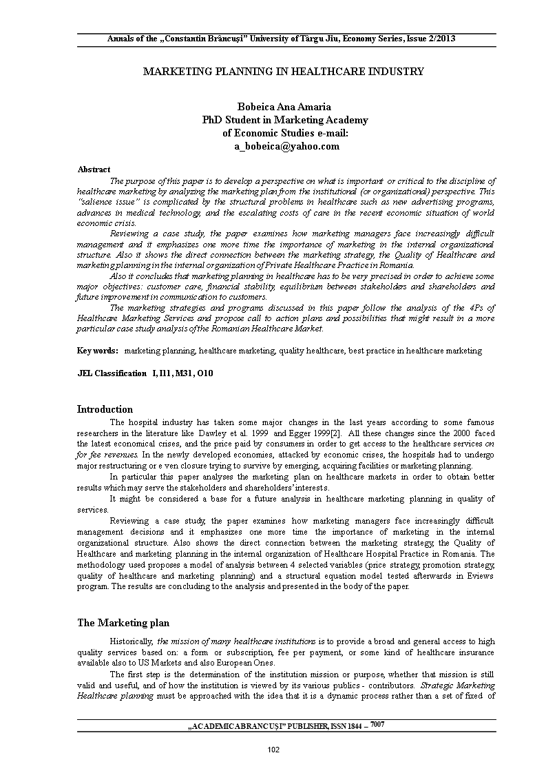 Healthcare Marketing Plan Template Marketing for Hospital Services Healthcare Marketing Plan Template Marketing for Hospital Services